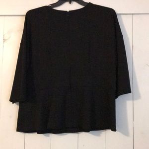 Eloquii Tops - Eloquii sz 18 black 3/4 sleeve gathered front top Eloquii Tops - Eloquii sz 18 black 3/4 sleeve gathered front top